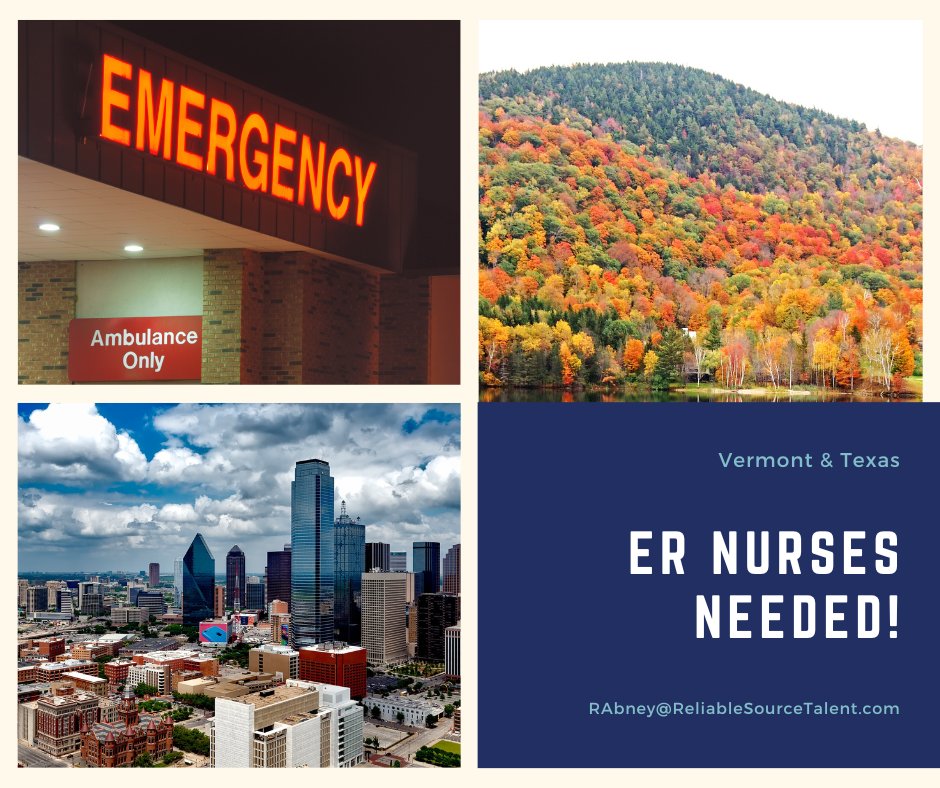 RST_Healthcare's tweet image. #ERNURSES NEEDED IN #VERMONT &amp;amp; #TEXAS 

facebook.com/photo/?fbid=25…

#ApplyNow: RAbney@ReliableSourceTalent.com
More Jobs: linktr.ee/reliablesource…

#reliablesourcetalent #reliablesourcetalentjobs #reliablesourcetalentnurses #hiring #travelnurse #nursing #emergencyroom #scrublife
