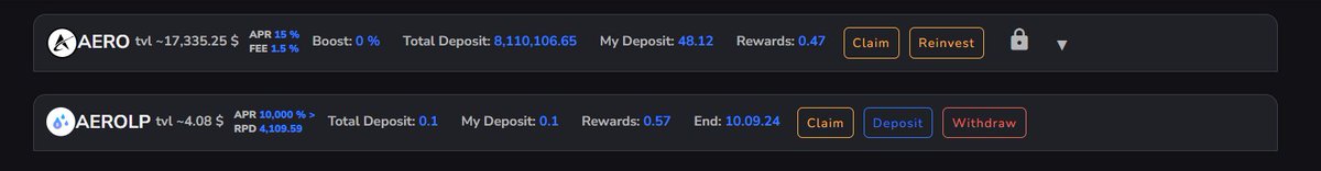 $AEROWEGLD-81cc37 farm is live 👀Join to staking of aero lp token and get AERO as reward! Rewards will last 1 year and 1.5M will be distributed. 

aerohub.aerovek.com