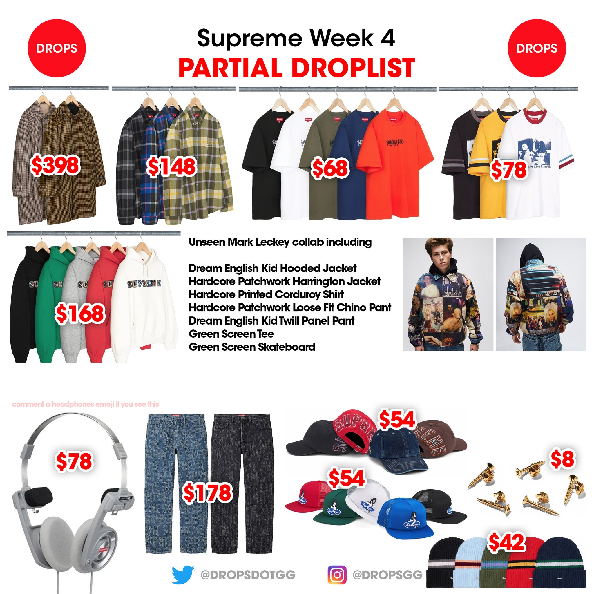 Supreme new droplist top