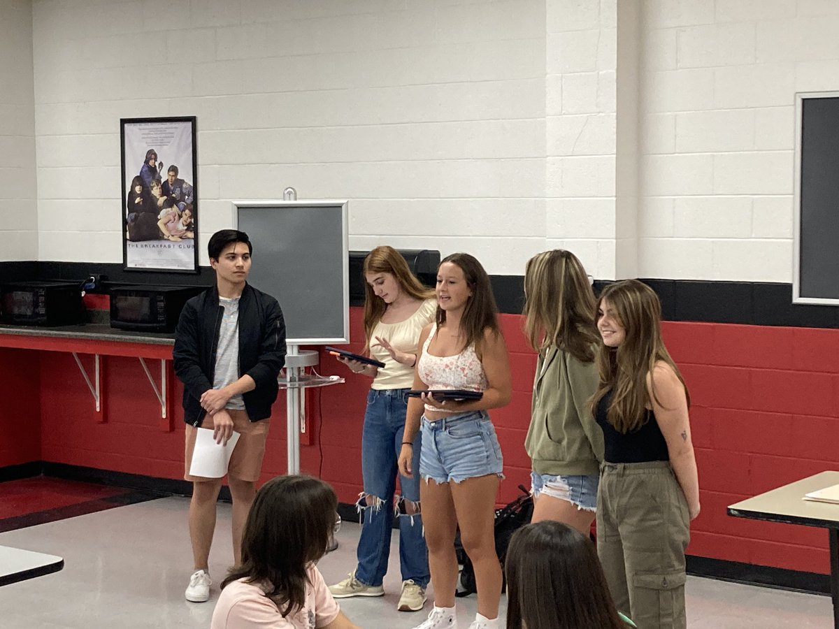 Great first meeting! About 70 members old and new joined us. If you haven’t joined yet, stop by 110 for the Remind and Canvas info to sign up. We have a giant agenda this year. Great job by our new officers who ran the meeting today.