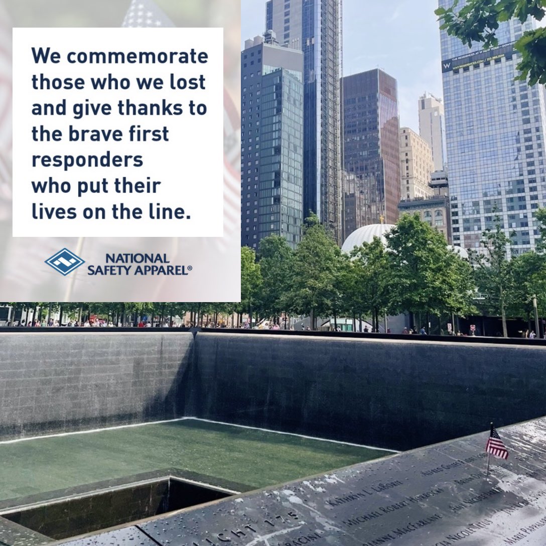 Today, we acknowledge and mourn the lives lost on September 11, 2001. We will never forget.

#AmericasHeroes #NeverForget #September11 #Honor911 #NationalSafetyApparel #NSA #USA