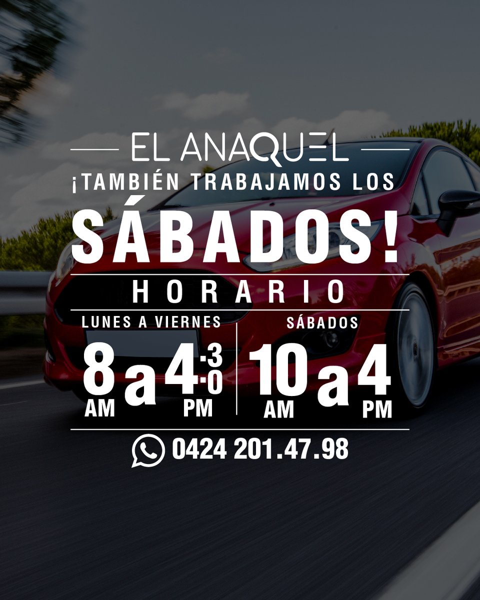 Elanaquelcom's tweet photo. ¡Te recordamos nuestros horarios! 

Whatsapp 04242014798 https://t.co/1oTMMH8n2o