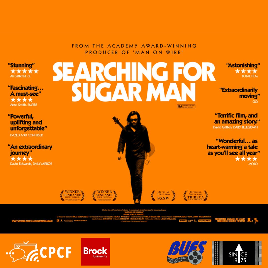 Brock CPCF (@brockcpcf) on Twitter photo BUFS is back! The 2023-2024 season kicks off this week with Malik Bendjelloul's 2012 documentary Searching for Sugar Man.
This Thursday, September 14, 2023, Showtime: 7:00 PM at <a href="/FilmHousePAC/">The Film House</a> 🎞️🍿 BUFS is back! The 2023-2024 season kicks off this week with Malik Bendjelloul's 2012 documentary Searching for Sugar Man.
This Thursday, September 14, 2023, Showtime: 7:00 PM at <a href="/FilmHousePAC/">The Film House</a> 🎞️🍿
