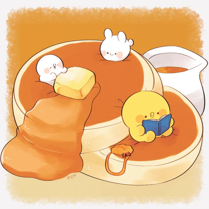 ふかふかなパンケーキでゆったり#きみピヨ 