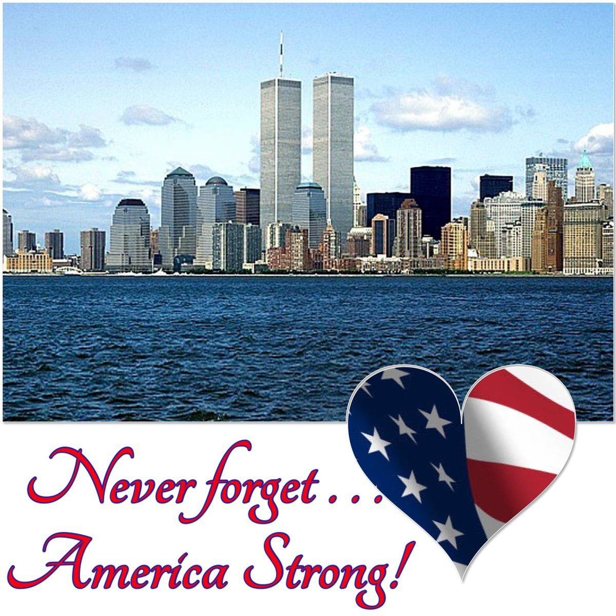 TheCrisComCo's tweet photo. Remembering all the first responder heroes &amp; families affected on 9/11 22 years ago. Our thoughts &amp; prayers are with them as we continue to stand strong as the greatest nation in the world. Our strength always shines through regardless of challenges we face. God Bless America!🙏🏼 https://t.co/rb65gegaEO