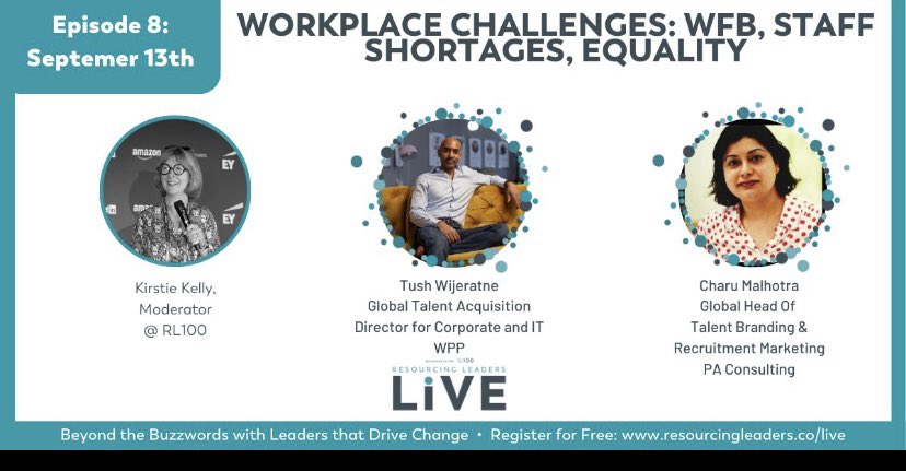 Looking forward to chatting about #TalentShortages, what #DiversityAndInclusion means in the context of getting back to the office mandates #RL100
