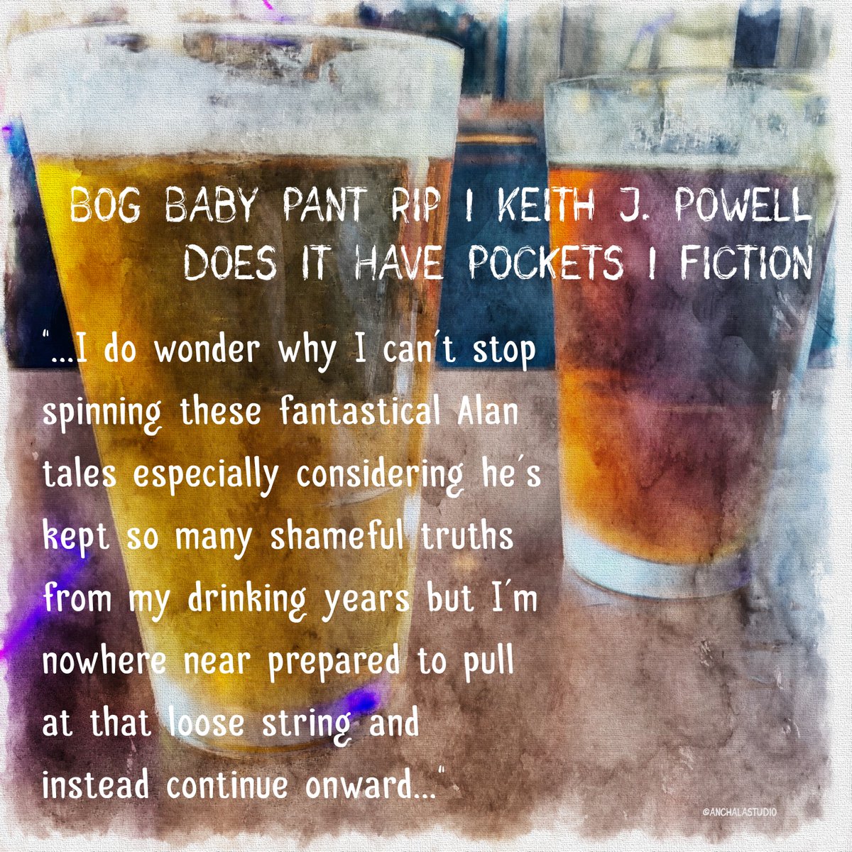 '...the woman with the cruel French braid...' Every word doing double, triple duty in @KeithJ_Powell's splendid flash cnf 'Bog Baby Pant Rip.'   doesithavepockets.com/cnf/keithjpowe…
#creativenonfiction #septemberissue 

Art @dihpockets