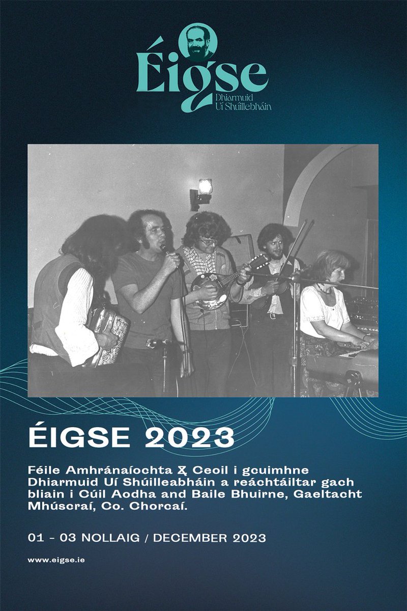 Dáta le cur i do dhialann 🎶
01 - 03 NOLLAIG / DECEMBER 2023 
#Éigse23 
eigse.ie