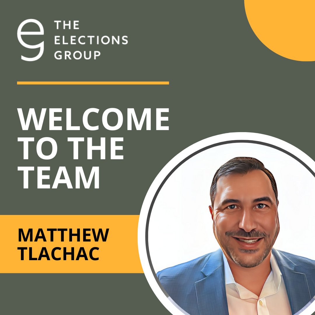 TheElectionsGrp's tweet photo. Join us in welcoming Senior Election Expert Matthew Tlachac to the TEG team! Tlachac is a longtime Ohio election administrator with 17 years of experience at the state and local levels. We are excited to welcome Matthew to our team!
Click to read more: https://t.co/RZeLwBu5A6 https://t.co/IWuS42xuu2
