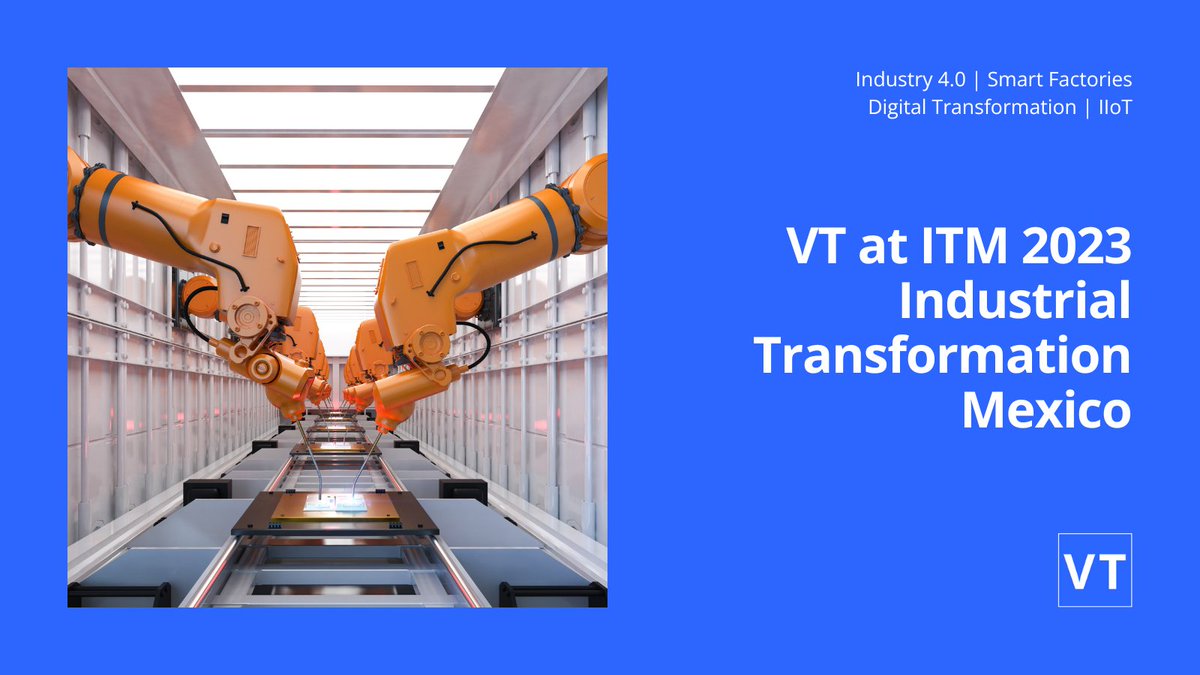 See you from October 4th to 6th at Poliforum León, at the country's most important Industry 4.0 event. Free registration at industrialtransformation.mx
 
#VT #VERSETechnology #Industry40 #digitaltransformation #IIoT #IndustrialInternetofThings #IoT #InternetofThings  #engineering…