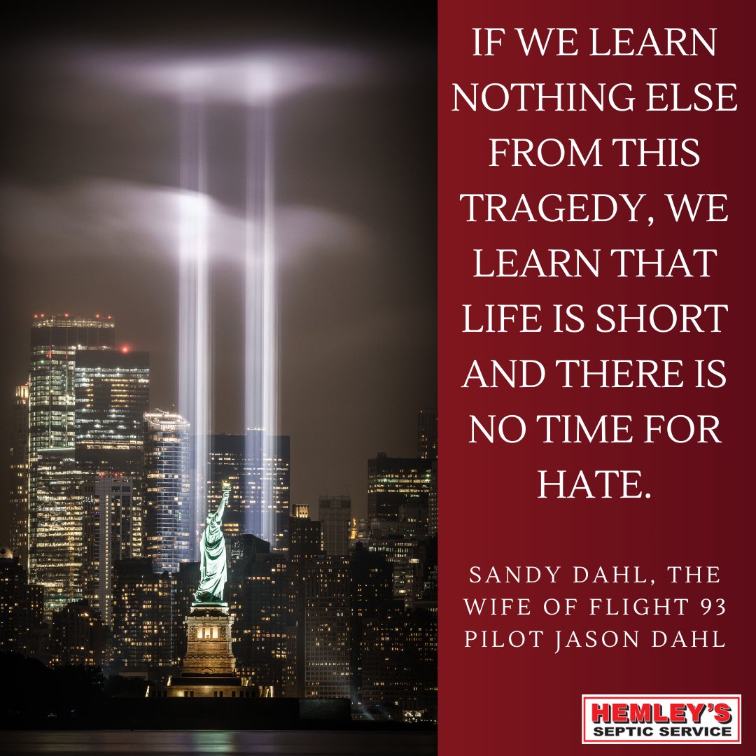 Today we remember and honor the lives lost in the tragic events of 9/11/2001.
Never Forget. 
🇺🇲 👨‍🚒👮🏼‍♀️👨🏽‍⚕️

#neverforget #911Anniversary #911memorial  #september11 #22years #september11th #911Memorial #911NeverForget #911Remembrance #hemleyseptic