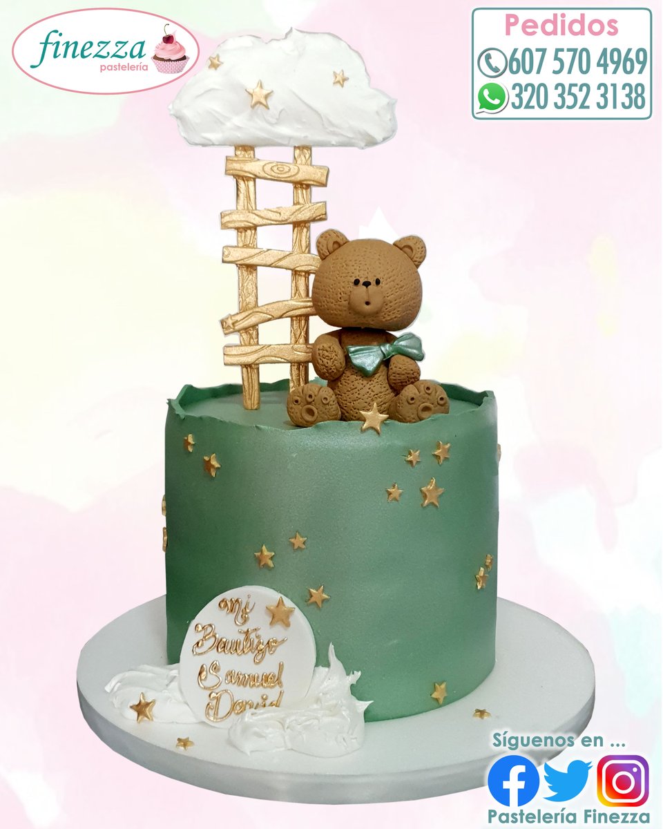 pastelfinezza's tweet photo. Felicitaciones en tu Bautizo Samuel David🙏
#PasteleriaFinezza #CelebraConFinezza #Ponque #PonqueAlto #Torta #Cake #PonqueAlto #PrimeraComunión #Christening #Sacramento #Religion #Osito #Nube #Escalera #EscaleraAlCielo #SamuelDavid https://t.co/ic9O1bQlMY