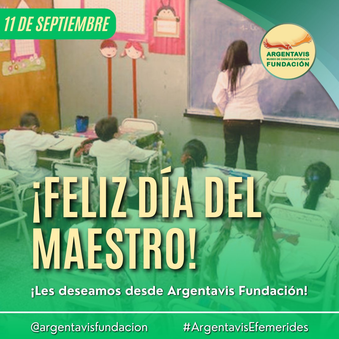 Feliz #DíaDelMaestro! Desde Argentavis Fundación, celebramos a todos los maestros por su incansable dedicación en la formación de mentes jóvenes, y guiando a las generaciones hacia un horizonte de aprendizaje. ¡Gracias por iluminar el camino del saber! 📚🍎 #Educación #Maestros