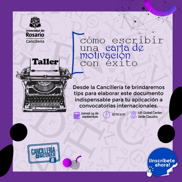 Queremos apoyarte para que vivas experiencias globales, por lo que te invitamos a este taller en donde recibirás tips para escribir tu carta de motivación y postularte a convocatorias internacionales🌍
¡Te esperamos este jueves a las 12:00p.m!
Inscríbete forms.office.com/r/9xQ3e4TgWX