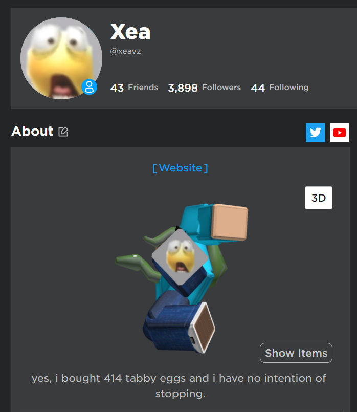 Axt_an's tweet photo. this avatar "glitch" on roblox is amazing. oh my god. https://t.co/8myo0JFScp
