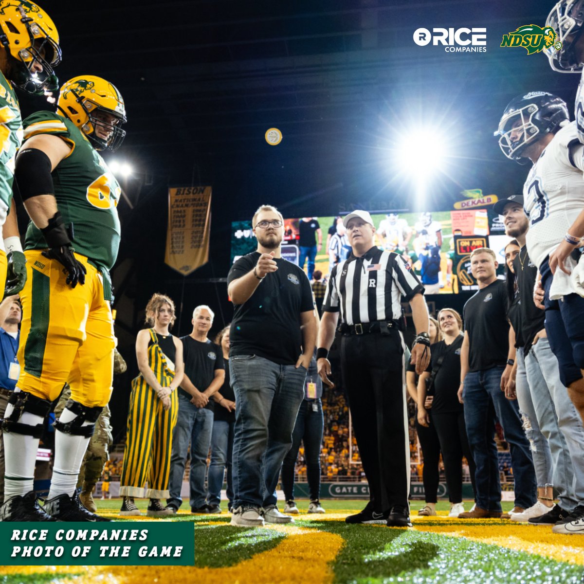 The pregame coin toss from <a href="/FargoPolice/">Fargo Police</a> officer Tyler Hawes is this week's Photo of the Game, presented by Rice Companies.

Thank you to all of the first responders who protect and serve our community. #Fargo
