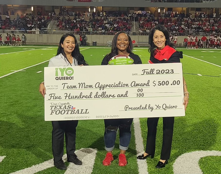 dctf's tweet photo. Congratulations to Spring Westfield's Katrina Smith on receiving the @YoQuieroBrands Team Mom Appreciation Award! 

Read More: https://t.co/XFzq2r6gZF

@gowestfieldfb @whsmustangs @SpringISD https://t.co/7MXARV9ukK