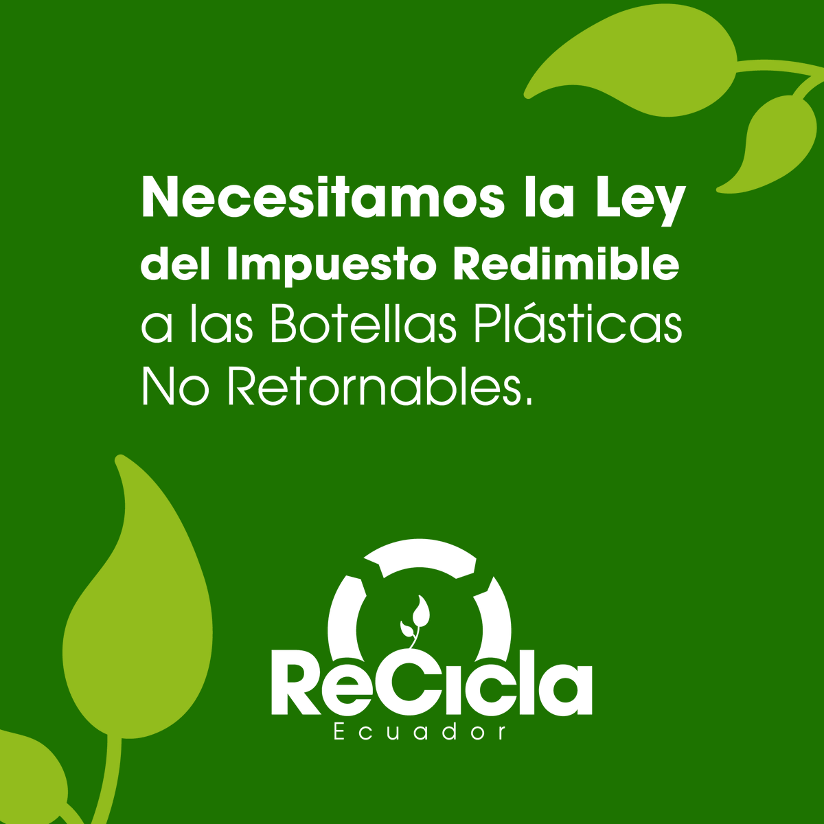 mariasanchezec's tweet photo. De no aprobarse la Ley del Impuesto Redimible a las Botellas Plásticas No Retornables los recicladores dejarán de trabajar y recibir un ingreso esencial. Hazlo viral. Denuncia en tus redes usando #ReCicloEcuador #IRBP #CorteNoTeAhuevesEtiqueta a la
@CorteConstEcu https://t.co/wrlpjkHq0r