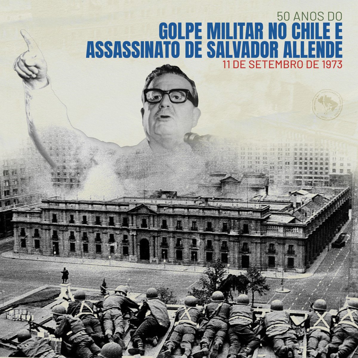 ‼ Meio século após o impactante golpe no Chile e o triste falecimento de Salvador Allende, ainda sentimos profundamente a memória daqueles que sacrificaram suas vidas em nome de seu amor pela nação e seu compromisso com o bem-estar do povo.

#SalvadorAllende #Internacionalismo