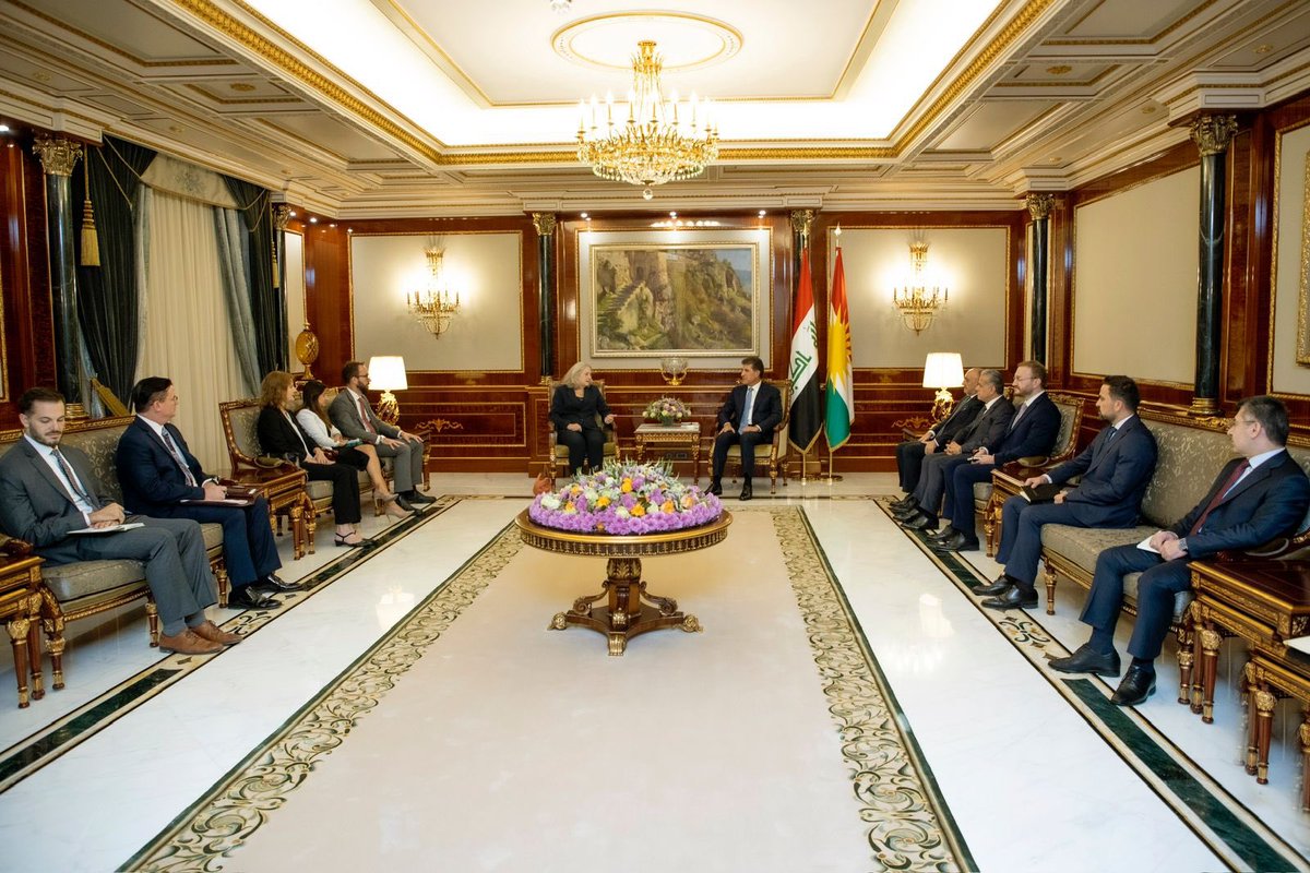 President Nechirvan Barzani & US Ambassador Alina Romanowski discussed US relations with Iraq & KRI, ongoing efforts to resolve outstanding issues between Erbil & Baghdad- especially budget share & salaries of KRG employees & the need for a more coordinated mechanism internally.