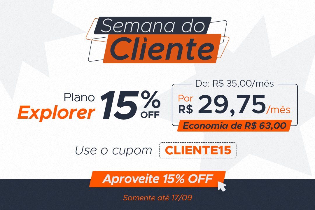trademapapp's tweet photo. A hora é agora! ⏰
Plano Explorer com 15% OFF! É menos de R$ 1,00 por dia 🤑
É só usar o cupom CLIENTE15 e aproveitar ainda mais vantagens do #TradeMap!
Confira: https://t.co/HFBrOrt1qi https://t.co/f3OWfaiHPV