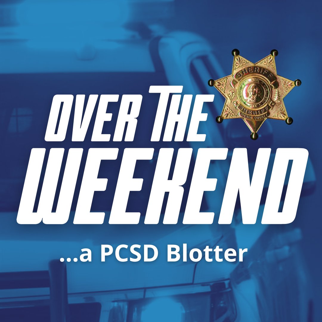 PierceSheriff's tweet photo. Check out today's edition of our blotter, #OverThe Weekend. Calls for service include armed robbery, assault, resisting arrest, extortion and firearm theft. https://t.co/sz6h3PP54S https://t.co/3eN0KNCdnN