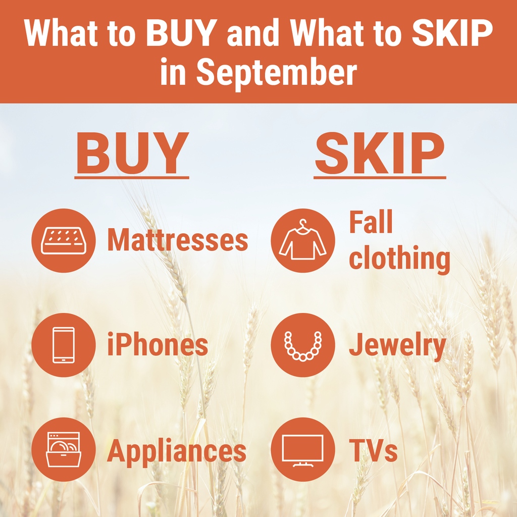 Service One CU (@serviceone_cu) on Twitter photo Did you know there are better times to buy certain items? Here are the buys and skips for September! Did you know there are better times to buy certain items? Here are the buys and skips for September!
