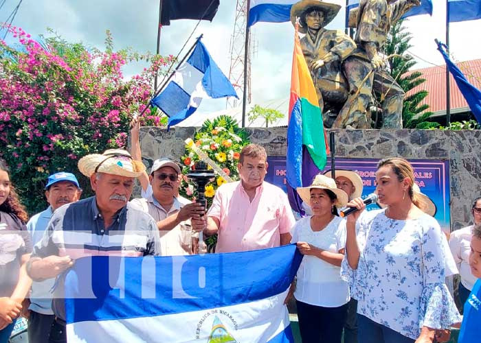 canaltn8's tweet photo. Juventud sandinista, comunidad indígena y población estudiantil recorre antorcha desde la comunidad Yucul, lugar de donde salieron los indios fecheros para participar en la batalla de San Jacinto.
#yucul https://t.co/wWeYoFLHGU