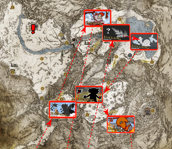 CarBotAnimation's tweet photo. We created a giant map of our Elden Ring journey so far. The map was too big to post so here are a few snippets. If you want to see the entire map click this link to our Patreon page https://t.co/aOv4QcgjCj https://t.co/YyWIrC6BnW