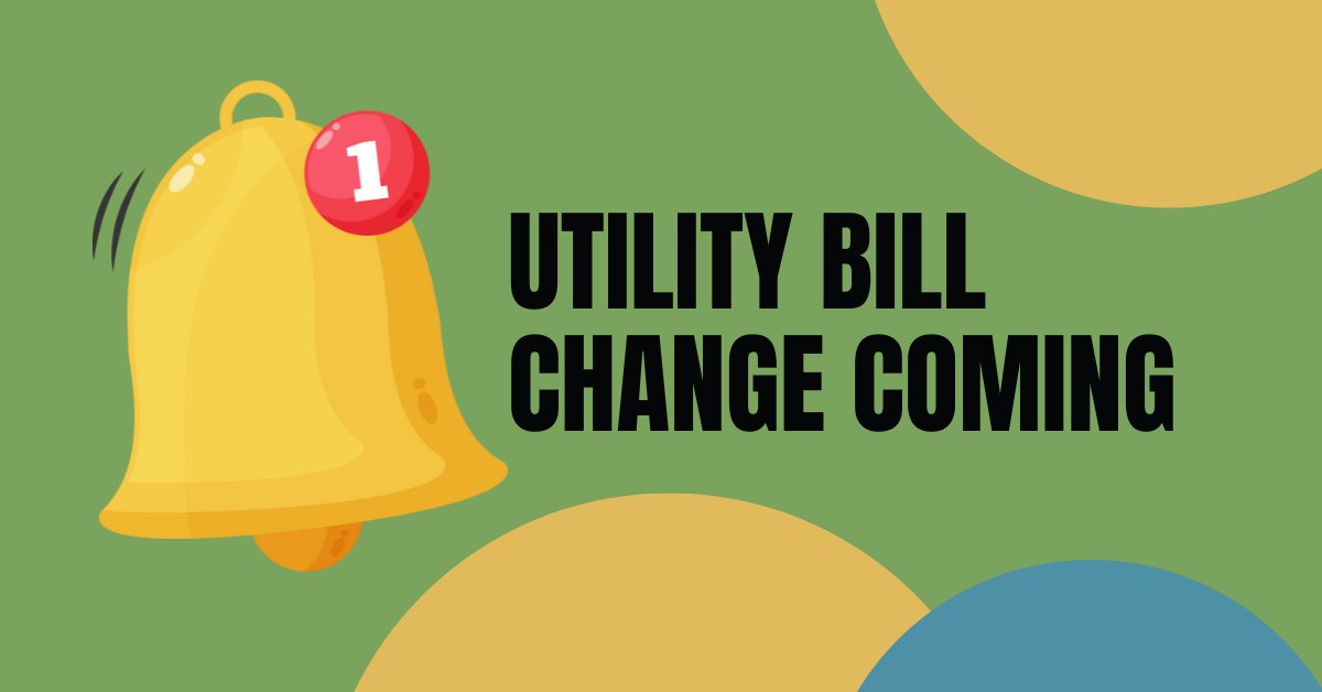Utility billing periods are changing to line up with the end of each month.

The Aug. 16-31, 2023 bill was sent in early September. The September bill, from Sept. 1-30, will go out in early October 2023.