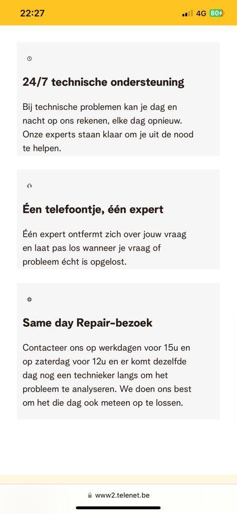 Misschien interessant om weten <a href="/Telenet/">Telenet</a> dat we al meerdere telefoontjes gedaan hebben en niks hebben bereikt in die 5 dagen, enkel en alleen ontgoochelde mensen zoals onze gasten en buren!
