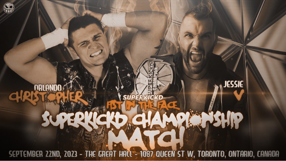 Friday, September 22, 2023

Live in Toronto!

The Main Event is set!

Orlando Christopher will face his former friend @clutchjessiev for the Superkick’d Championship!

Tickets available at superkickd.ca or click the link in our bio.