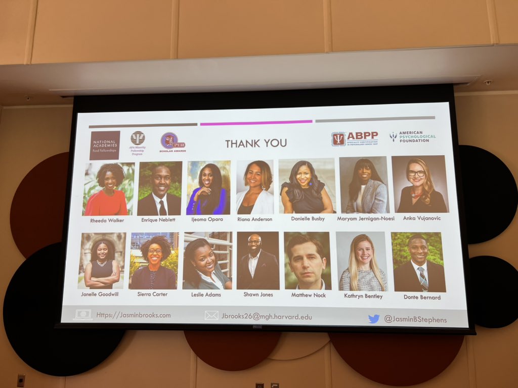 Jasmin Brooks Stephens, Ph.D. (@drjbstephens) on Twitter photo Today I had the honor of presenting my research program for <a href="/UVAPsyc/">Department of Psychology at UVA</a>βs Rising Star colloquium.
Thank you so much <a href="/UVA/">UVA</a>, those who nominated me for the talk, and my support system. I am so grateful to be able to lead this impactful research and excited to start my career. Today I had the honor of presenting my research program for <a href="/UVAPsyc/">Department of Psychology at UVA</a>βs Rising Star colloquium.
Thank you so much <a href="/UVA/">UVA</a>, those who nominated me for the talk, and my support system. I am so grateful to be able to lead this impactful research and excited to start my career.