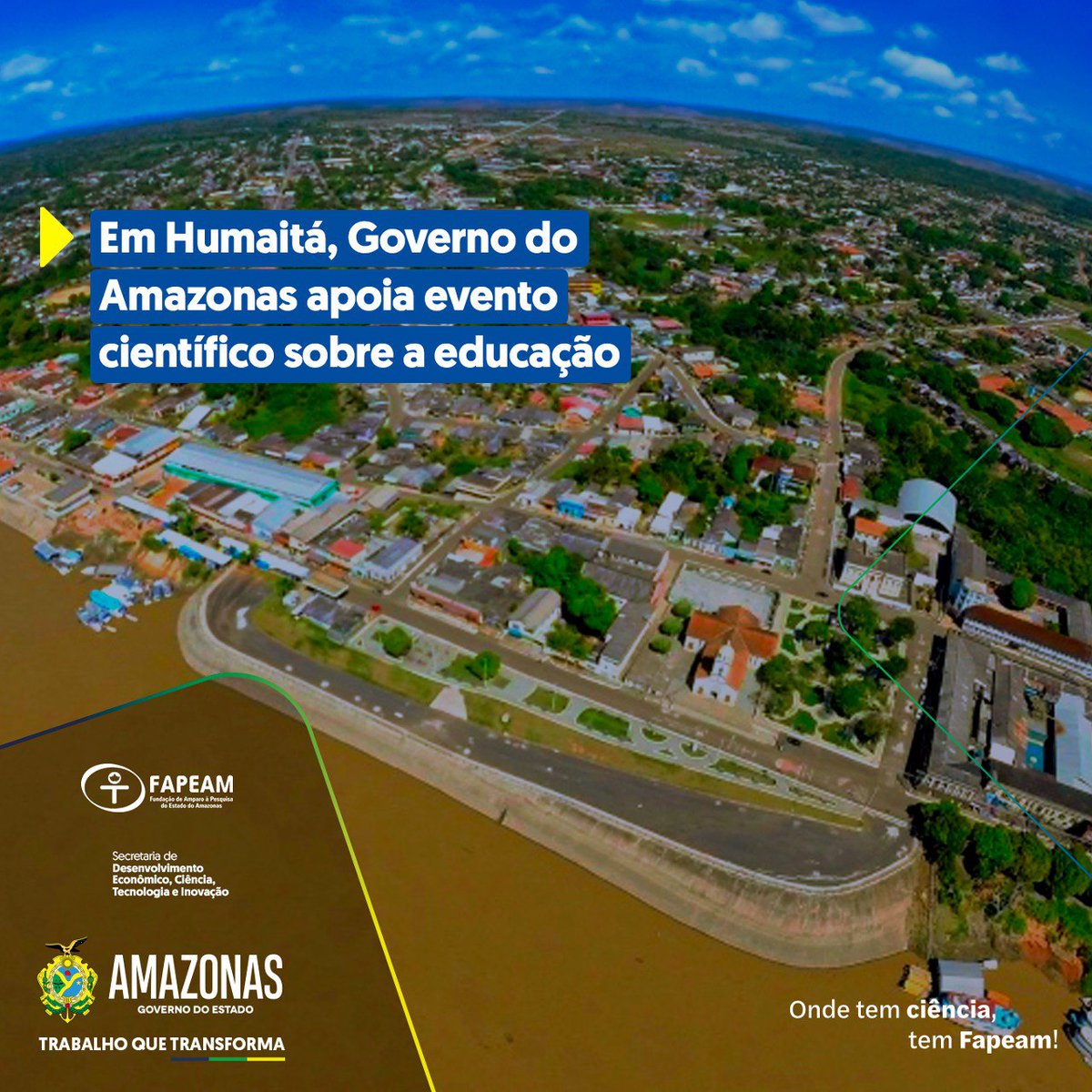 ▶ A “VII Semana da Educação do IEAA (Seduca)” recebe apoio da Fapeam, por meio do Parev. 

📍Onde? No Instituto de Educação, Agricultura e Ambiente (IEAA), da Universidade Federal do Amazonas (Ufam), em Humaitá.  
🗓 Quando? De 19 a 21/9.

 #GovdoAM #Amazonas #parev