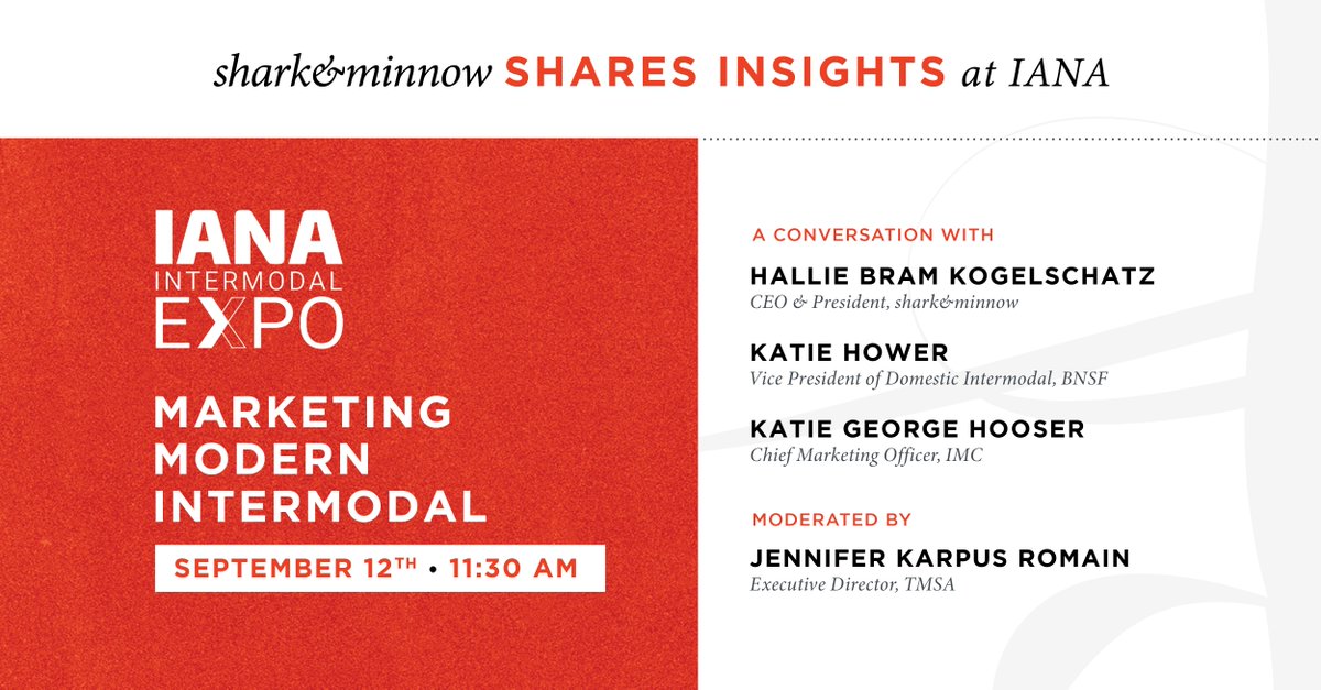 A friendly reminder for those attending #IANAExpo this week – be sure to attend the Marketing Modern Intermodal session tomorrow at 11:30am!