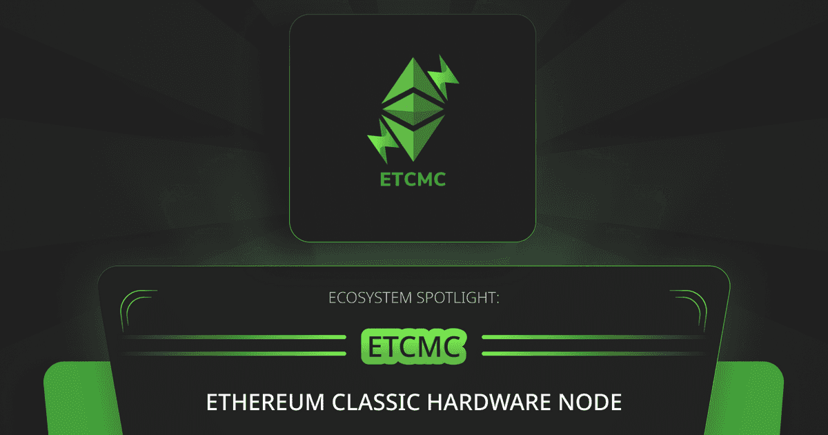 ETCCooperative's tweet photo. 1/2) Here's a quick recap of what we covered in our blog post last week ✨:

ETC Spotlight: ETCMC Ethereum Classic Plug &amp; Play Node Part 1 &amp; 2, 

Part 1: https://t.co/5EGHoD497l
Part 2: https://t.co/dOoIjUxyFE  

Check out the articles to learn about blockchain nodes and ETCMC🍀! https://t.co/5F1pqma6bo