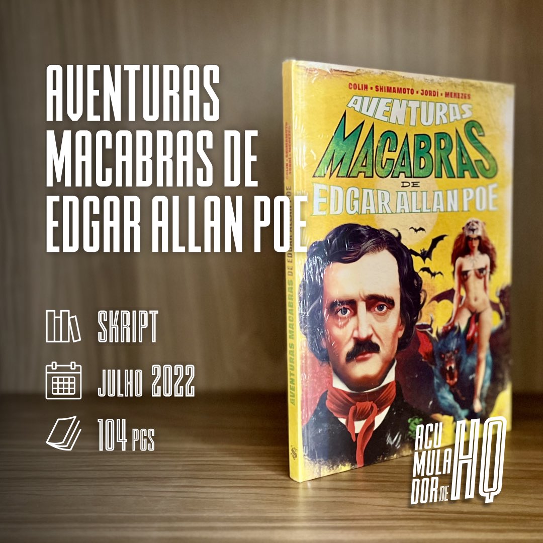 AcumuladorDeHQ's tweet photo. Com uma capa destas, não preciso nem explicar a razão para acumular As Aventuras Macabras de Edgar Allan Poe, é só gastar 1 min de olhando para ela e se render.
#edgarallanpoe #colin #shimamoto
#jordi #menezes #quadrinhos #hq #comics #colecionador #acumuladordehq https://t.co/3T44tOERAu