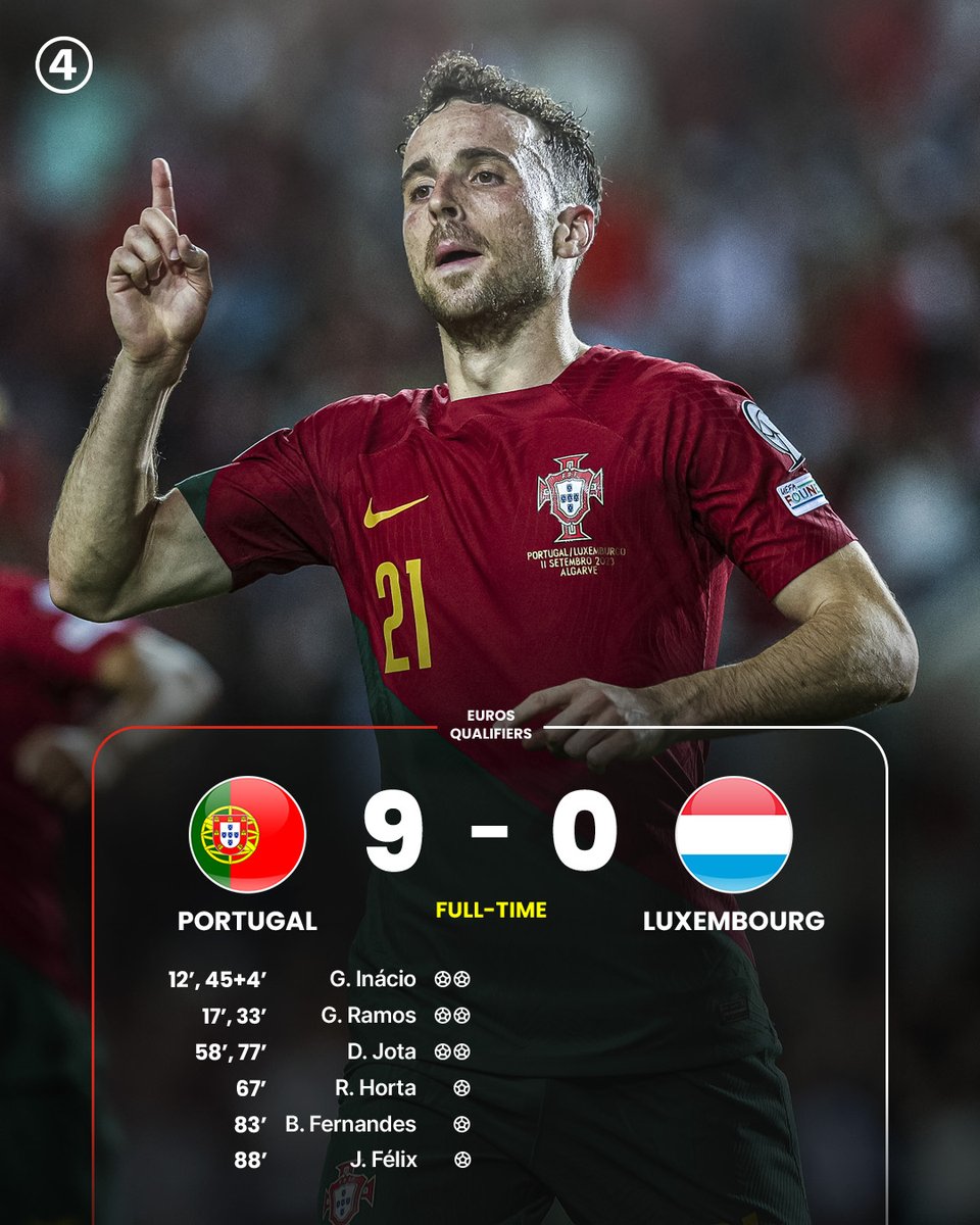 433's tweet image. NINE FOR PORTUGAL 😱🇵🇹