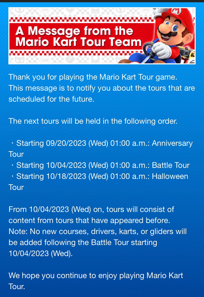 Mario Kart Tour on X: Here's a sneak peek of what's to come in # MarioKartTour! Mario and Luigi went ahead to explore where we're going next and they sent some wonderful pictures!