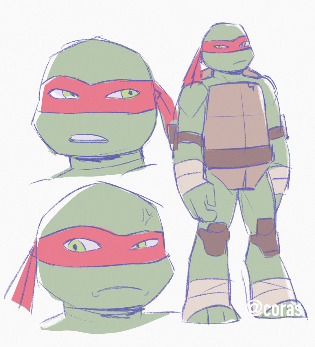 Almost done watching tmnt 2012 — here is some practice artwork for Raph