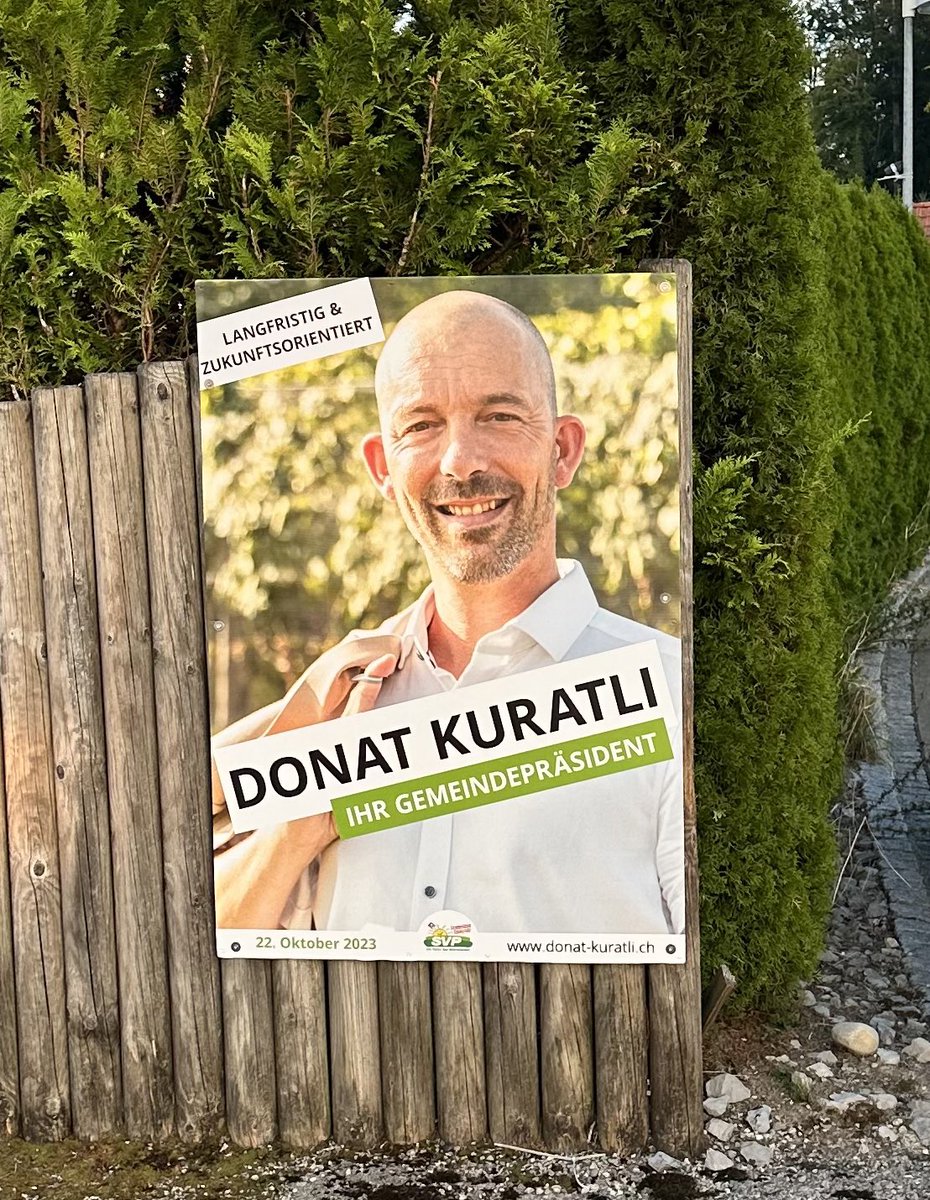 22. Oktober sind Richtungswahlen in #wittenbach
Wähl richtig, Donat Kuratli als Gemeindepräsident von Wittenbach
#wählen #govote #politik #gemeindepräsident