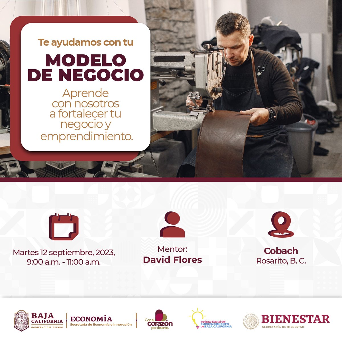 Recuerda que mañana es la capacitación presencial y para que realices tu #ModeloDeNegocio ✍🏽 y fortalezcas tu emprendimiento.  Todavía puedes registrarte aquí 👉🏽 forms.gle/URJdpMd2equ1if…   ✅ Acceso gratuito . . . #SEI #GobBC #CapitalSemilla #Emprendedores