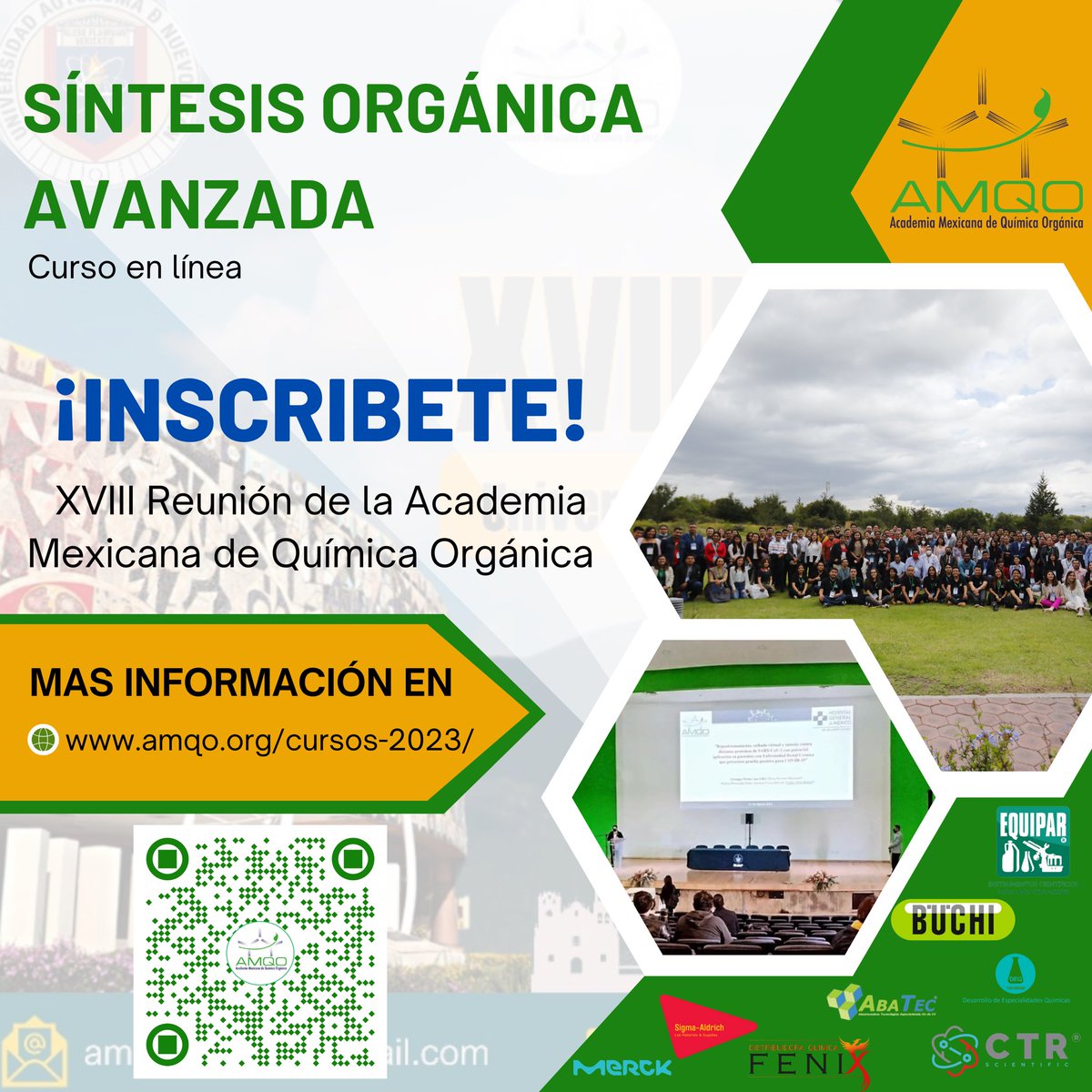 AMQO_mexico's tweet photo. La AMQO te invita a inscribirte en el Curso Virtual Pre-congreso de “Síntesis Orgánica Avanzada” impartido por el Dr. Mario Ordoñez, Dr. Espinoza Hicks y el Dr. Sartillo-Pisci, ¡NO TE LO PIERDAS!, mas info en https://t.co/SOCRGYLeUD #AMQO #AMQOXVIII #MTY #Química #Chemistry https://t.co/i3FSvdDm5E