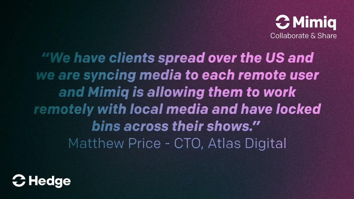 hedgeforvideo's tweet photo. Matthew Price, CTO of Atlas Digital, shares the love for Mimiq with this week's #CodeOfLove ❤️ https://t.co/gUbFOCVnFs