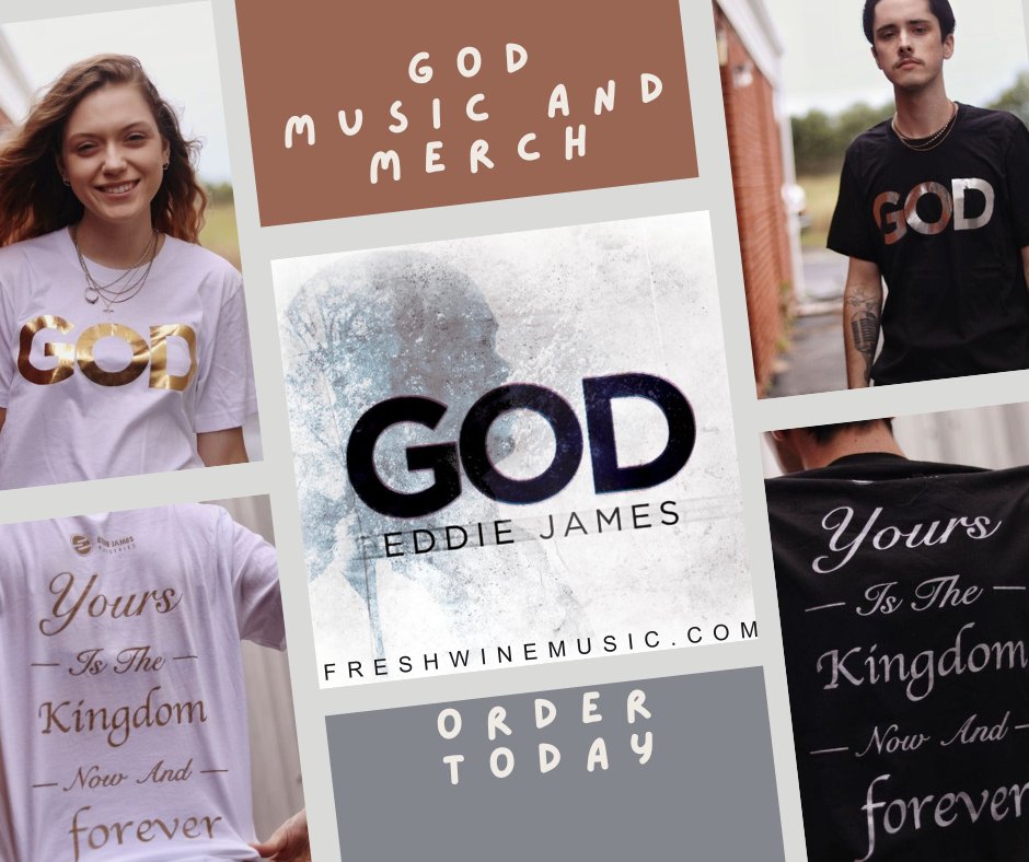 #GodMusic & #GodMerch!

Order yours today!

#EddieJames #God: freshwinemusic.com/instrumental-t…

White or Black #GodTshirt: eddiejames.com/product/God-Sh…

#GodMusic #ChristianMerch #FaithApparel #WorshipMusic #EddieJamesMusic #FreshWineMusic #FreshWineRecords #Likes #Trending #Trend #Viral