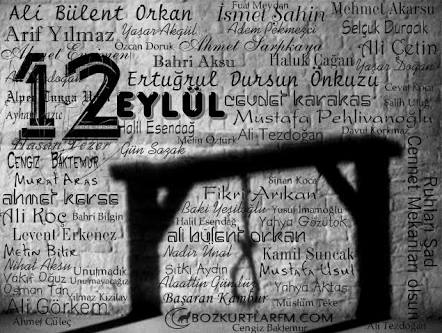 Selam olsun dar ağacına çıkarken celladından helallik isteyen yiğitlere..

#12Eylül