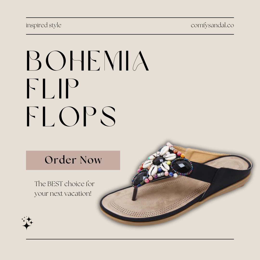 comfysandals1's tweet image. Step into the world of comfort and style with our Bohemia Flip-Flops from Comfy Sandal Co.! 🌞🩴 These flip-flops are designed for those who crave both fashion and comfort.
Shop Now: comfysandal.co/products/bohem…
#BohemiaFlipFlops #EffortlessComfort #SummerEssentials #EverydayStyle