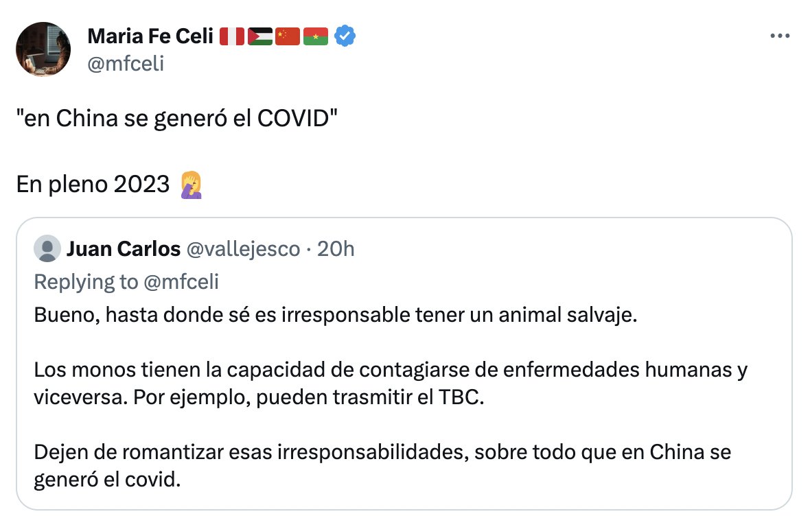 MariaPekin2's tweet photo. INCREIBLE que sigan diciendo que "en China se generó el COVID", cuando todos ya sabemos que se originó en Estados Unidos y se exportó a China para molestar a Xi Jinping.

#MariaPekin 🤡 https://t.co/uVgAN2fwkb