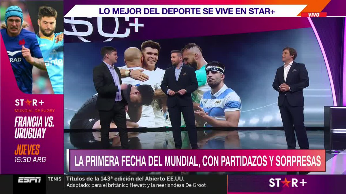#Ahora en #SportsCenter, <a href="/Edu_Simone/">Eduardo Simone</a> analiza lo mejor de la primera fecha de la #RWC 2023.

📺 #eESPNenStarPlus 

📺 Todos los partidos del Mundial en #StarPlusLA