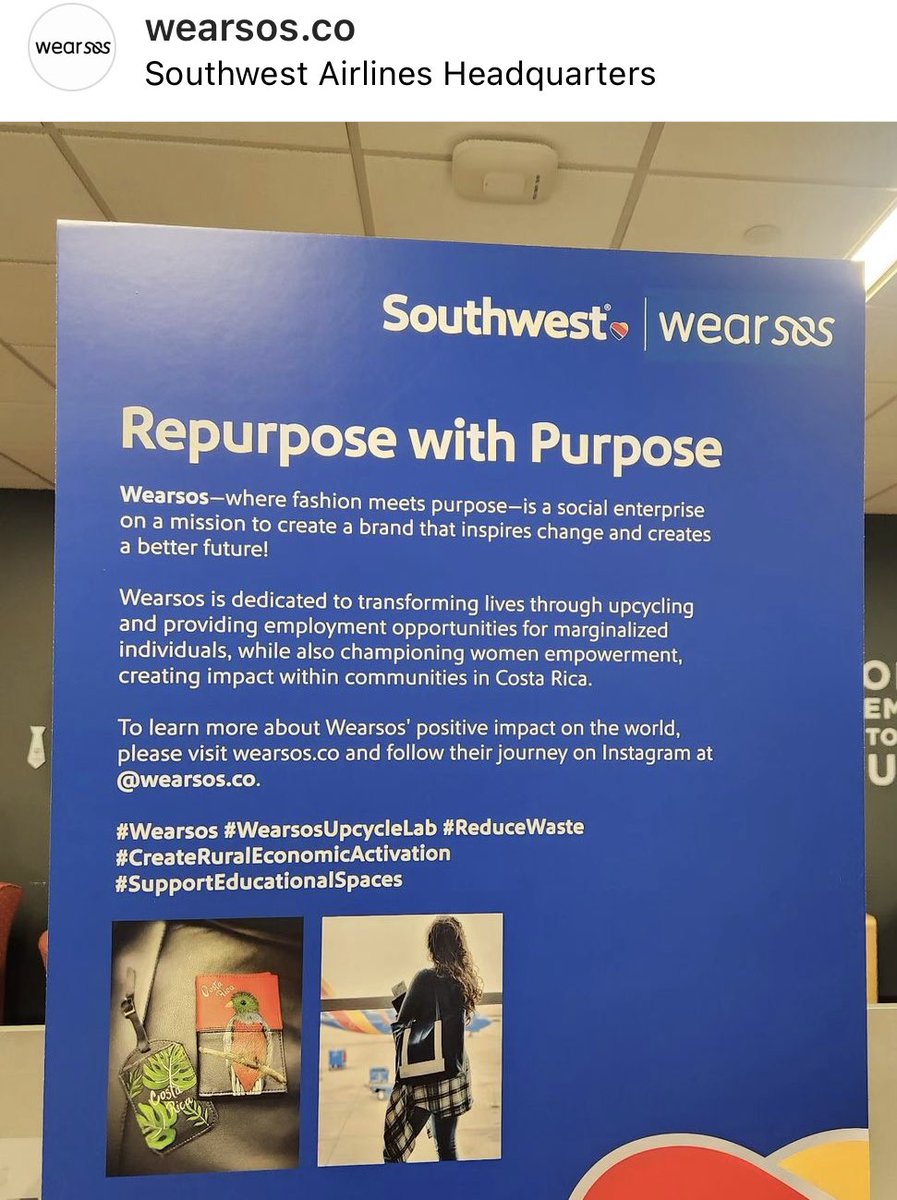 eci_IMPACT's tweet image. 🙌🏻💗💚🙌🏻 alumni Lynne and partner Christian for sharing your passion for making difference with the launch of wearsos, a socially conscious brand using upcycled airline leather to create unique pieces that reduce waste, and promote local economy activation. @wrdsb @ECI_Events